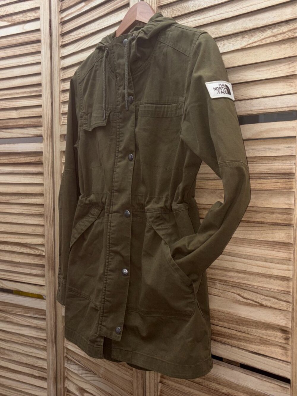 The North Face Women's Cotton Military Style Utility Jacket Size M, Olive Green - Picture 2 of 15